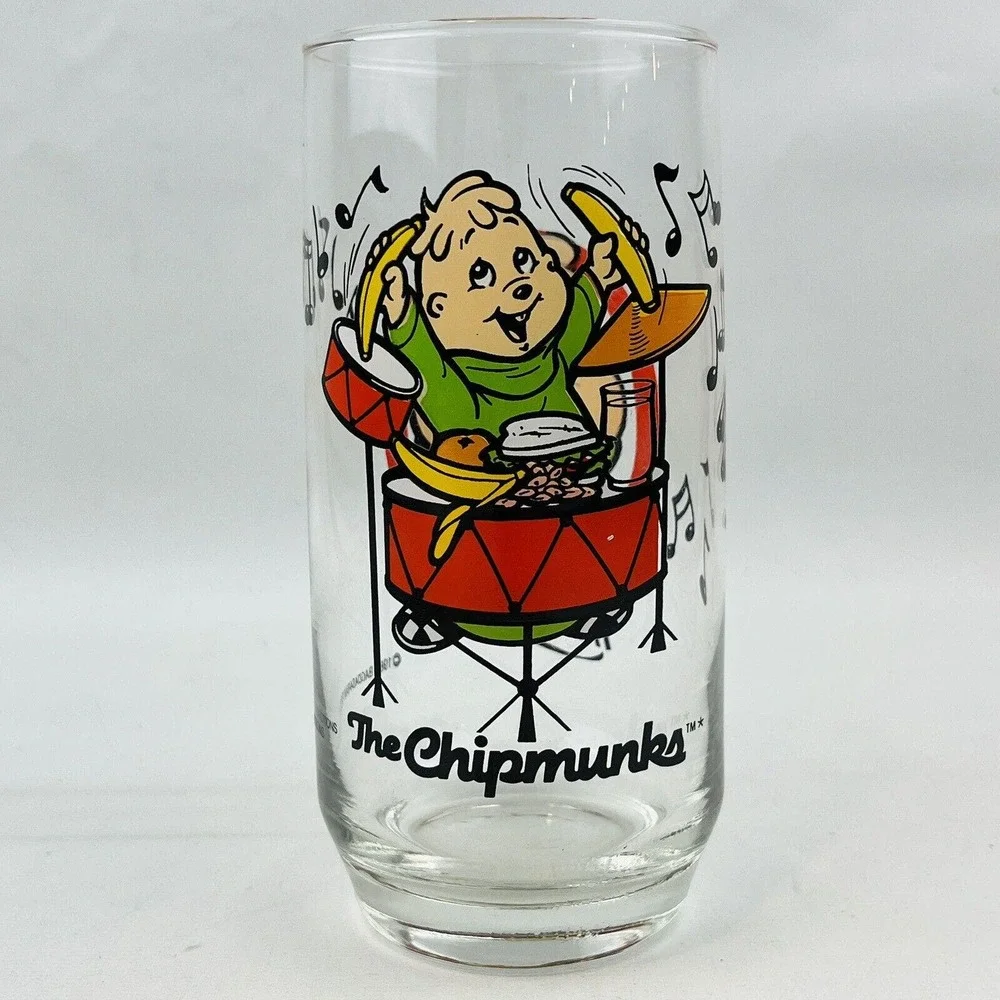 Vtg The Chipmunks‎ Theodore Drinking Glass Tumbler 1985 Bagdasarian Productions